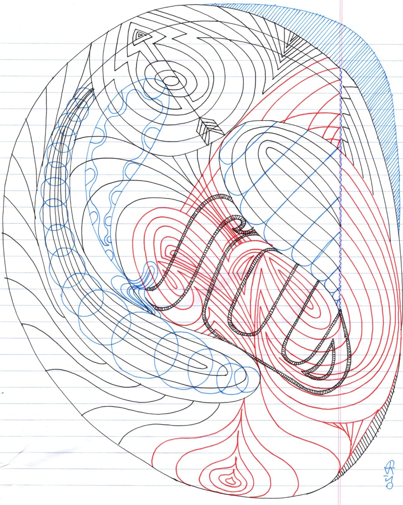 Hand-drawn study titled The Heart
